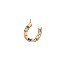 Load image into Gallery viewer, Small Rhinestone Horseshoe Charm
