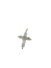 Load image into Gallery viewer, Small gemstone cross charm
