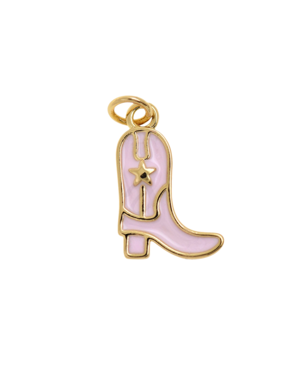 Pink Cowboy Boot Charm